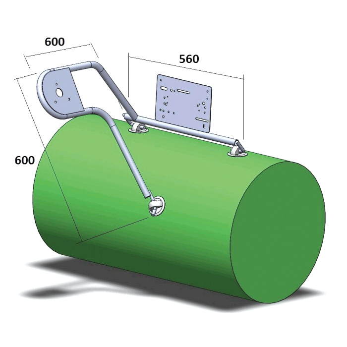 Стойка рулевая с креплением на баллон надувной лодки 25мм в Нижнекамске