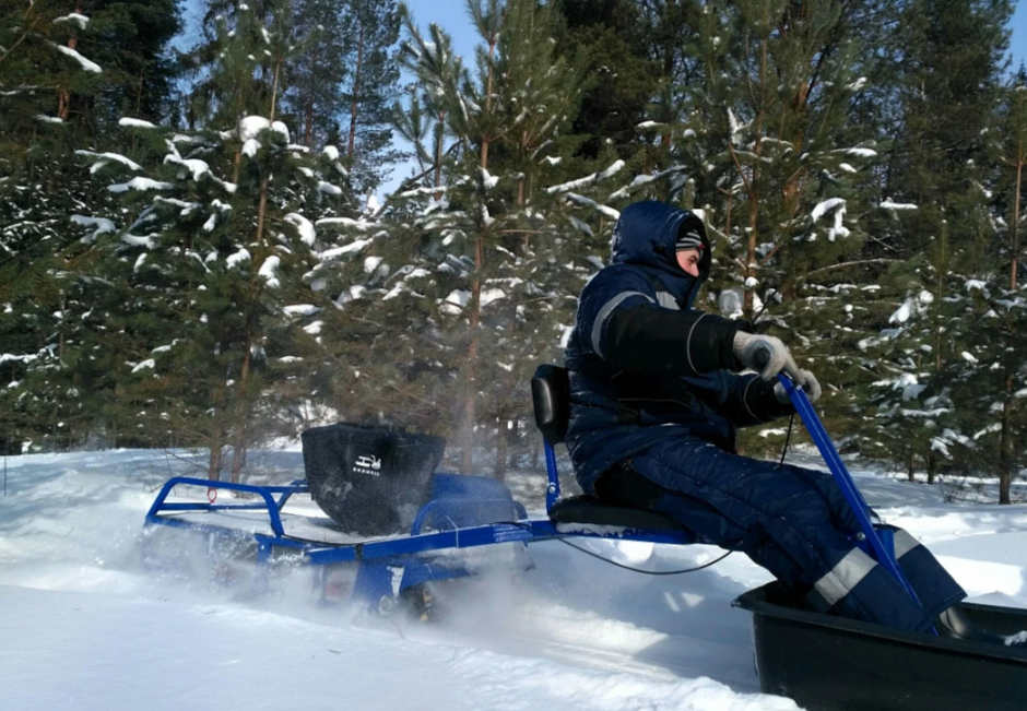 Мотобуксировщик толкач Альбатрос-XL8 с модулем. С фарой, тележки в Нижнекамске