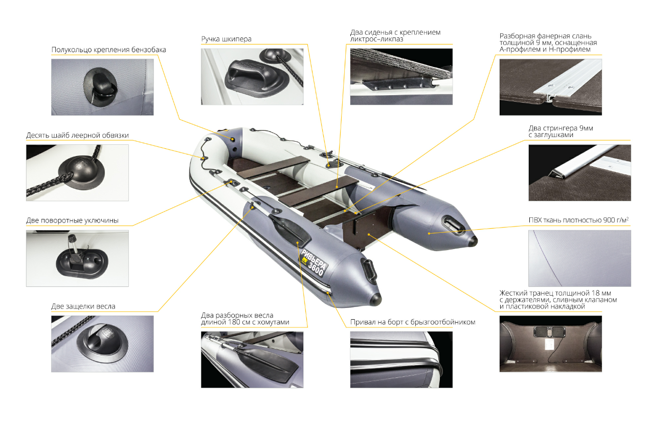 Лодка Ривьера Компакт 3600 СК в Нижнекамске