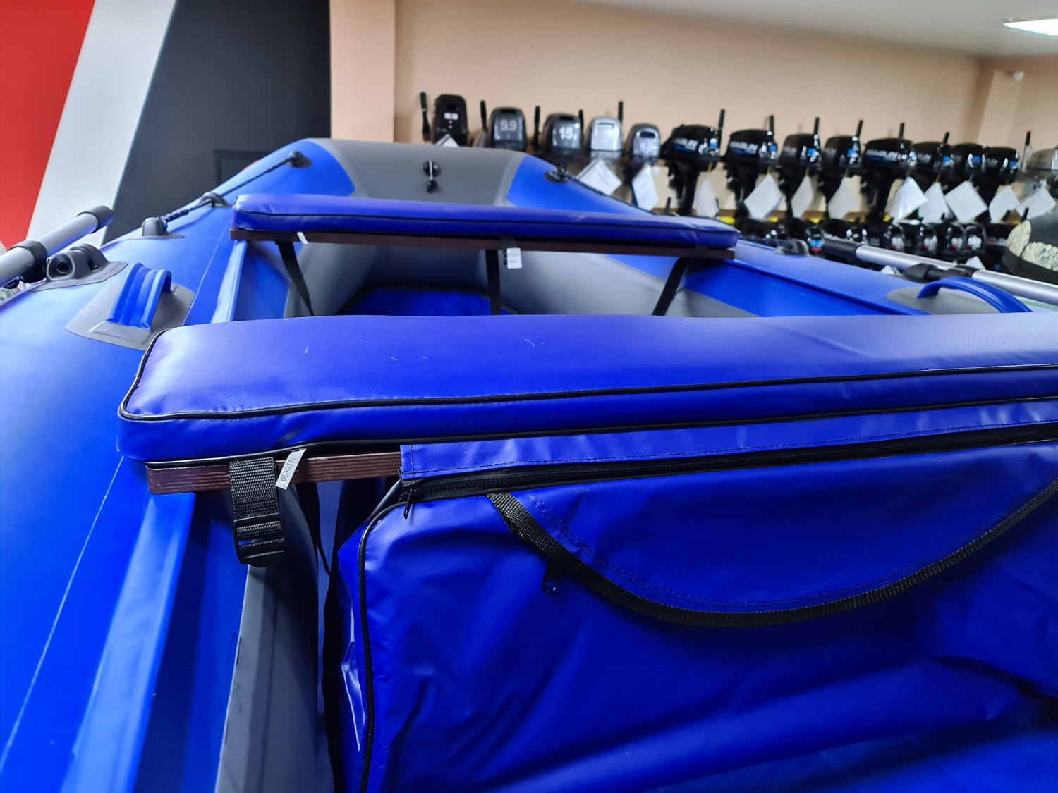 КОМПЛЕКТ МЯГКИХ НАКЛАДОК С СУМКОЙ ДЛЯ ЛОДОК 90Х20 СИНИЙ в Нижнекамске