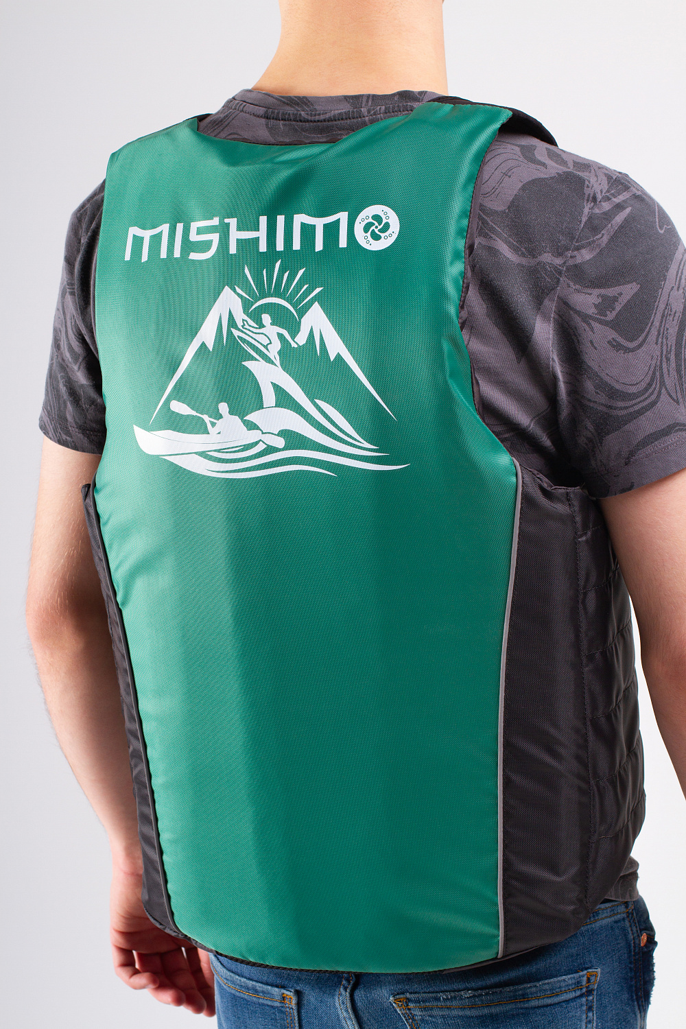 Жилет спасательный MISHIMO PRO Премиум качества Черно-зеленый в Нижнекамске