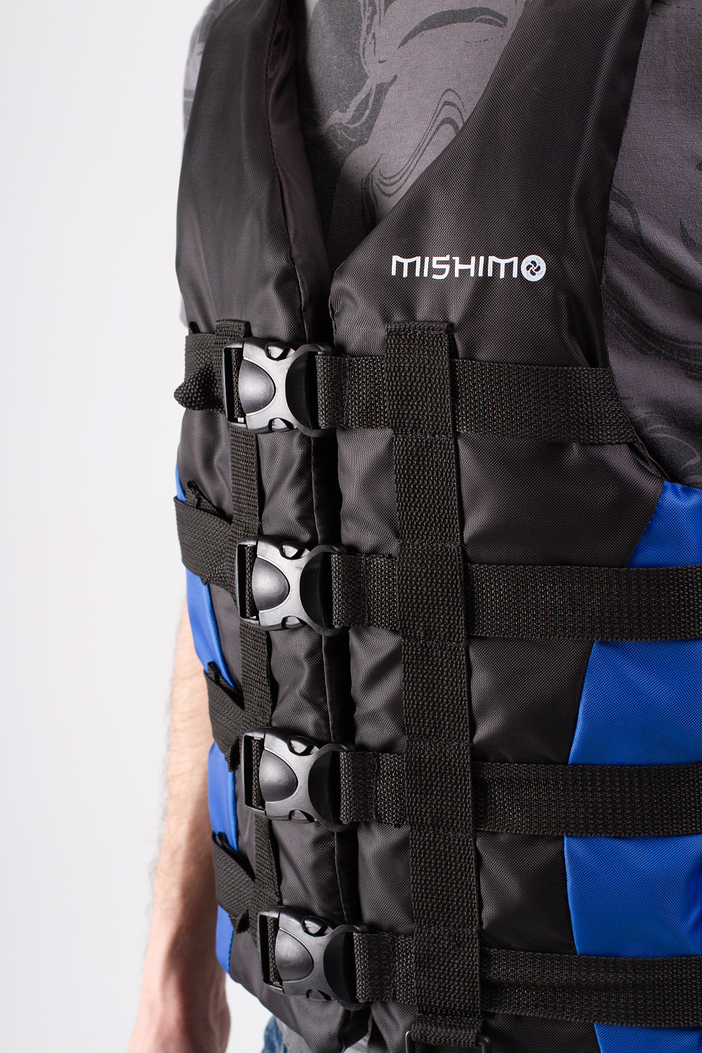 Жилет спасательный MISHIMO PRO Премиум качества Черно-синий в Нижнекамске