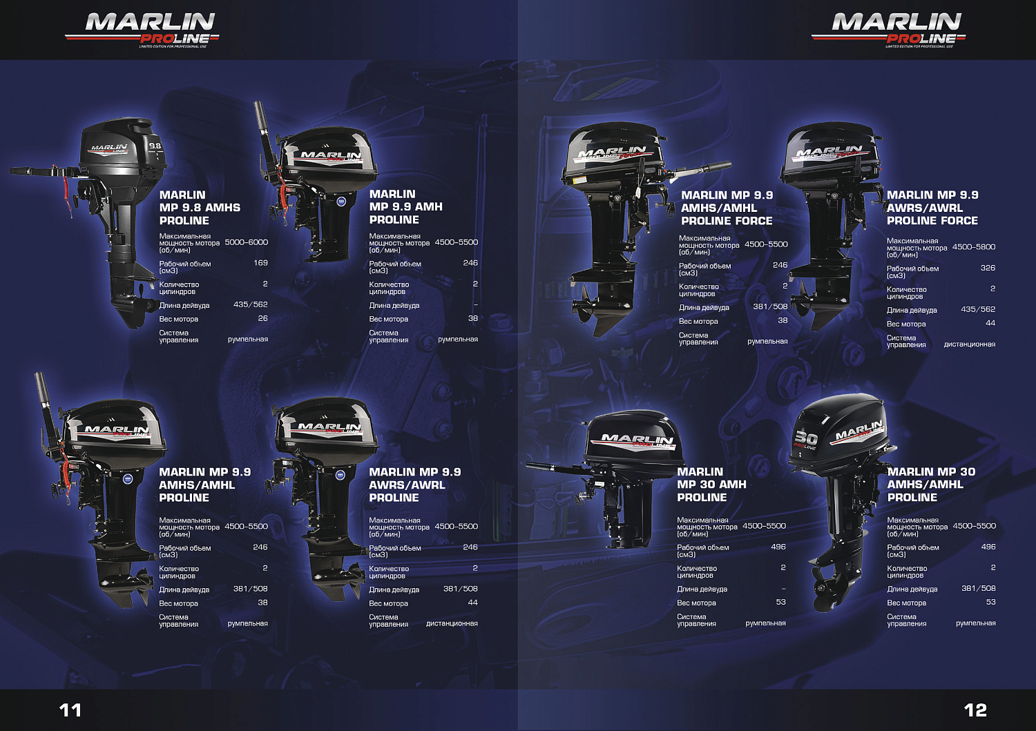 Лодочный мотор MARLIN PROLINE MP 9.9(20) AMHL FORCE в Нижнекамске