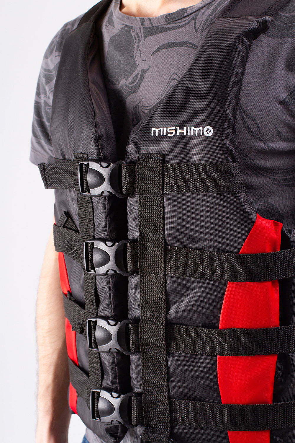 Жилет спасательный MISHIMO PRO Премиум качества Черно-красный в Нижнекамске